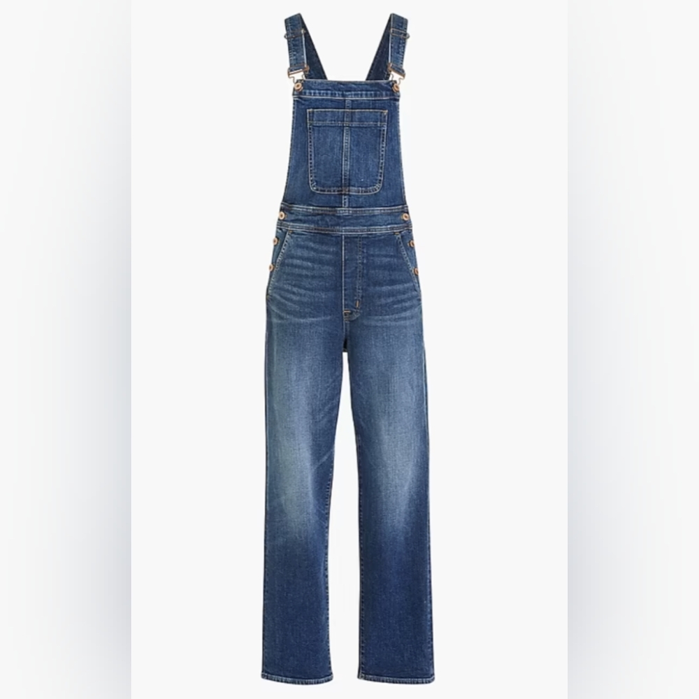 J.Crew EUC Womens Denim Overalls Indigo Wash overalls size M TTS